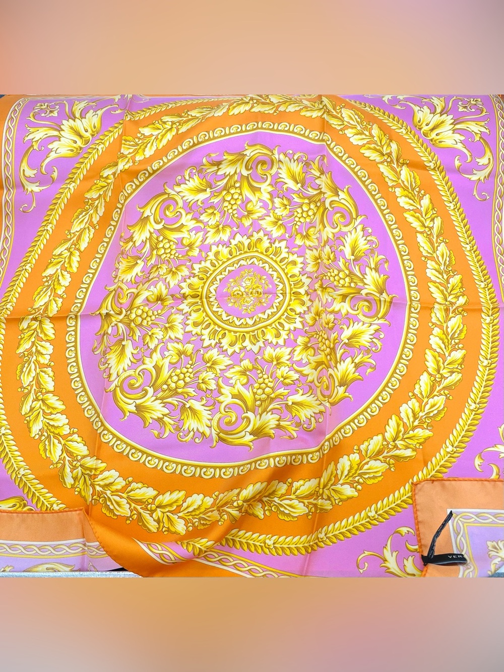 Versace Barocco Silk Scarf NWOT